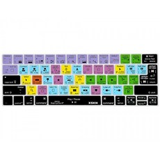 XSKN Final Cut Pro X 실리콘 단축키 키보드 스킨은 터치 바 모델과 호환 가능 MacBook Pro 13 인치 (A1706 A19, 단일상품, 단일상품