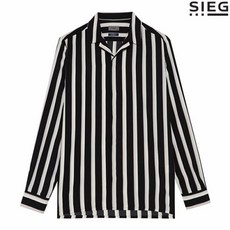 SIEG 릴렉스 핏 블록 스트라이프 셔츠 PWBAH5010