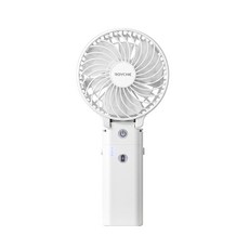 로이체 3in1 충전 접이식 휴대용 보조 배터리 겸용 핸디형 선풍기, 화이트, RHF-310