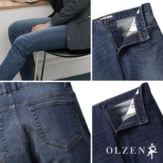 [갤러리아] 올젠남자 슬림핏 스판 데님 팬츠 진 청바지 ZAA3DP1301