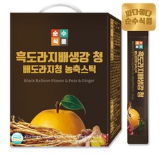  순수식품 흑도라지 배 생강 청 스틱, 10ml, 100개 