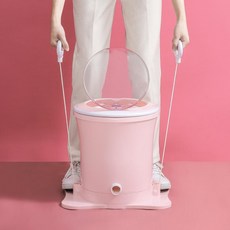 수동 세탁 탈수기 기숙사 소형 차박 캠핑용 다기능 짜기 물, D. 핑크