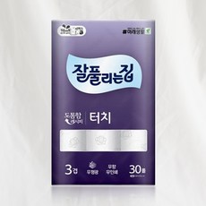 잘풀리는집 두루마리휴지 깨끗한터치 화장지 30롤 2팩, L20-잘풀리는집 터치 30롤x2팩, 2개, 30개입