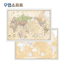 맵소프트 세계지도 소형 코팅형 1m 10cm X 80cm, 2번_엔틱 세계지도 소형 코팅형 110-AL