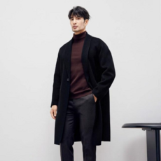 CONAWAS 남자 겨울 코트 싱글 오버핏 롱코트 빅사이즈 정장코트 CNW005