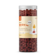 뷰인더펫 강아지간식 말랑큐브 오리고기 대용량 1kg, 단품, 1개 - 강아지간식말랑큐브