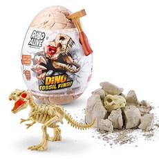 Robo Alive Dino Fossil Find - ZURU 티렉스 공룡 화석 발굴 키트 수집용 장난감 슬라임 티라노사우루스 렉스 포함 멀티 컬러 핫템 잇템, 1개