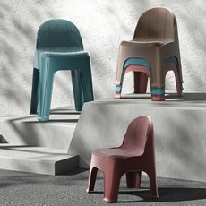 톤다운 컬러 소형 등받이 의자 스툴 2size, 본상품선택, 오블롱 스툴의자_(소 레드)