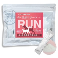 개 고양이 애완동물 관절 보조제 뼈 관절 서포트 RUN 런 30포입 글루코사민 콘드로이틴 프로테타이트 민D3 플래티넘 유 산균 배합 일본산, 1개