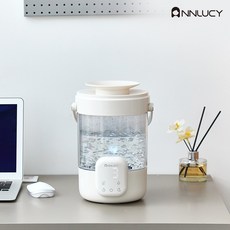 앤루시 글라스 클라우드 가열식 가습기 3L 대용량 내열유리 무드등 물멍