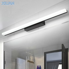 조명 화장대 화장실 벽 휴대품 램프 보관소 거울 모던 40CM/50CM/60CM/70CM/90CM 욕실 LED 방수, Warm White Light, 70CM 16W, 70CM 16W, Silver Color