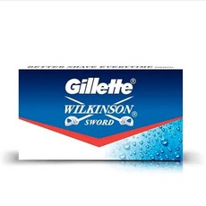 Gillette Wilkinson Sword 면도날 100개 더블 엣지 안전 면도날, 1 Count (Pack of 100), 1개