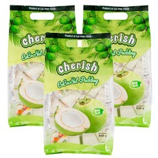 베트남 체리쉬 코코넛 푸딩 젤리 대용량 Cherish, 3개, 850g