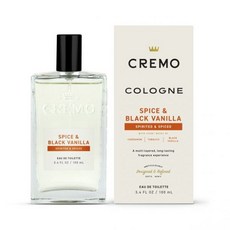 Cremo Men's Cologne Spray Spice & 검정색 Vanilla Scent 3.4 fl oz - 맨즈스프레이