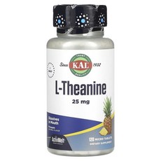 KAL L-테아닌 액티브멜트 파인애플 드림 25mg 마이크로정 120개, 1개, 120정