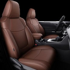 맞춤형 자동차 액세서리 시트 커버 도요타 RAV4 코롤라 CHR 캠리용 5 좌석 풀 세트 품질 가죽, 4) 커피, 1개