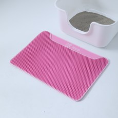 펫인칭 사막화방지 고양이 모래 매트, 1개, 핑크