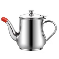 주방 오일 필터 스테인리스 스틸 주전자 액체 조미료 용기 커피 홀더 차 요리, 70oz