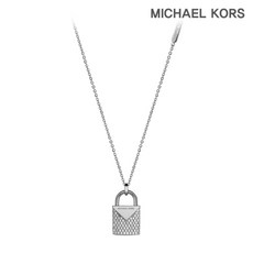 Michael Kors 마이클코어스 실버 클리어 패드락 목걸이 MKC1040AN040