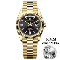 남자손목시계 남성시계 남자시계 파가니 디자인 새로운 40mm 주 달력 유형 시계 ar 사파이어 럭셔리 nh36a 남자 시계 스테인레스 스틸 100m 방수 남자 시계