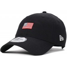 (뉴 에라) NEW ERA 모자 사이즈 9THIRTY NATIONAL FLAG USA 블랙 FREE (사이즈 조정 가능)