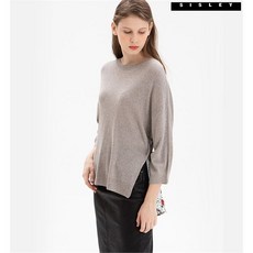 시슬리 도트 플라워 배색 니트 SAKP09841 GR