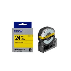 엡손 라벨테이프 라벨카트리지, 1개, 24mm(노랑바탕/검정) SC24Y-PX