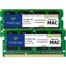 Timetec 8GB 램 2x4GB 맥북 프로 아이맥 미니메모리 MAC RAM 업그레이드용 애플 DDR3 1067MHz 1066MHz PC38500