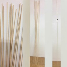대나무 대나무봉 대나무원형스틱 (지름2~3mm 170cm -20개1묶음-국수사이즈) - 2등분컷팅발송 공예소제 마른대나무 다용도대나무 원형대나무살-자연색