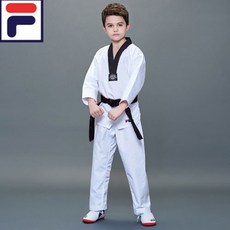 브랜드없음 휠라 - 단도복 검정깃/사이즈 150-200/태권도복/수련