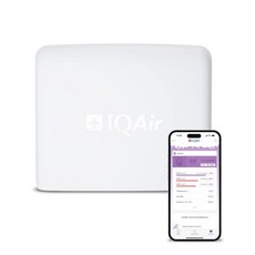 IQAir 공기질 모니터 실내 스위스 디자인 전문가 등급 PM2.5 CO2 AQI 온도 습도 실내 공기질 실시간 공기질 예측 과거 데이터 IFTTT, AirVisual Outdoor, 1개