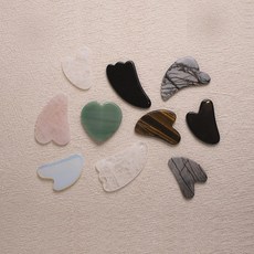 로즈쿼츠 하트 괄사 마사지기 도구 얼굴 지압 경락 마사지, 9번 옥 3D 하트