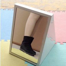 매장용 신발거울 슈즈 미러 스탠드형 마트 쇼핑몰, 화이트 일방향