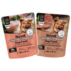 펫스윗 전연령 강아지 로얄 그레인프리 오븐베이크드 건식사료, 혼합맛, 50g, 2개