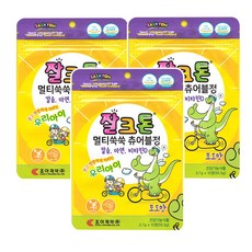 조아제약 잘크톤 멀티쑥쑥 츄어블 55.5g 어린이 영양제 칼슘 아연 비타민D, 15정, 3개