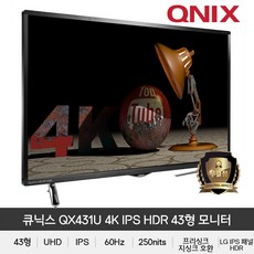 큐닉스 107.9cm UHD 모니터, QX431U 4K IPS HDR(무결점)