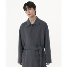 무신사 스탠다드 MUSINSA STANDARD 울 블렌드 맥시 발마칸 로브 코트 미디엄 그레이