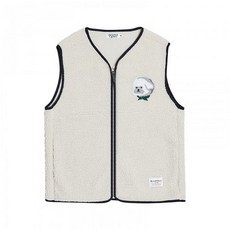 비욘드클로젯 비욘드클로젯 HQ WAPPEN FLEECE VEST IVORY (6015876)