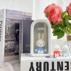 miffy 미피 가습기 1세대 귀여운 케릭터 가습기 사무실용 탁상용 USB 미니 신생아 가습기, 화이트-블루