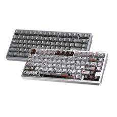 [WOB] 레이니75 RT WOB 기계식 게이밍 키보드 듀얼8K 마그네틱축 CNC알루미늄 0.01mm/0.125ms RGB 81키 무선3모드, 표준판(미러유리바닥/FR4), RGB만급왕자석축, 그레이