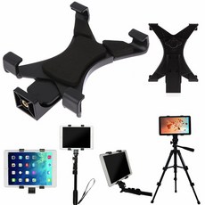 범용 삼각대 마운트 홀더 클램프 브래킷 iPad 용 1/4 "나사 어댑터 7" ~ 9 "대각선 화면 크기 태블릿 고품질|라이브 삼각대|, 1개, 단일, 단일