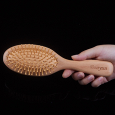 본연 패들 돈모 우드 나무 빗 헤어브러쉬 두피마사지 쿠션 브러쉬