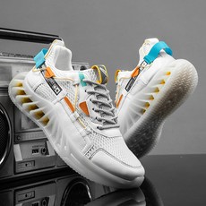 소프트 베이스 망 면 통기 성 운동 캐 주 얼 남성 신발 패션