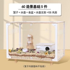 아크릴 햄스터 케이지 고슴도치 투명 기니피그 키우기, 1개, 60 대공간 조경 케이지 기본 5종