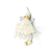 인형 펜던트 날개 달린 천사 교수형 장식품을위한 크리스마스 트리 장식 천사, 하얀색, 1개