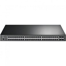 TPLink TLSG3452P | 48포트 기가비트 L2 관리형 PoE 스위치 48PoE 포트 384W 4x SFP 슬롯 자동 복구 오마다 SDN 통합 IPv6 정적 라우팅 5, 48 PoE+ | 4 SFP Slots | 384W, 1개