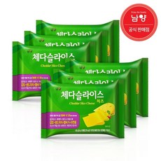 남양 체다슬라이스치즈 450gx6봉(150매), 45g, 6개