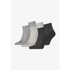 Puma 푸마 여성 단목 양말 중목 발목 6팩 유니섹스 - 스포츠 무연탄 l 멜그레이 m 나 T1512497, 47-49, 47-49, 6개