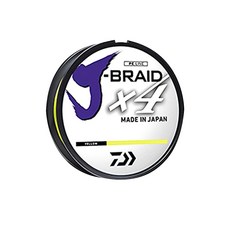 다이와 J-브레이드 X4 스풀 테스트 낚싯줄 30lb, Fluorescent Yellow