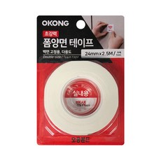오공 초강력 폼양면 테이프 백색 24mm x 2.5m, 5개